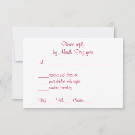 レズエレガントビア結婚ズ、ヴィンテージ・バードRSVPカード 出欠カード (裏面)