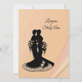 レズエレガントビ結婚アンズピーチ招待状 招待状 (裏面)