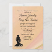レズエレガントビ結婚アンズピーチ招待状 招待状 (正面)