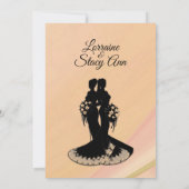 レズエレガントビ結婚アンズピーチ招待状 招待状 (裏面)