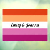 レズカスタムビアンフラグプライド月ウィンドウロック ウィンドウサイン (シート3)