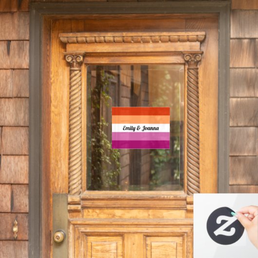 レズカスタムビアンフラグプライド月ウィンドウロック ウィンドウサイン (ホームデコレーション)