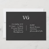 レズコンテンポラリービアン結婚式の招待ヴィンテージおもしろい 招待状 (裏面)