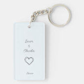 レズパーソナライズされたビアンのカップルのマッチング キーホルダー (裏面)