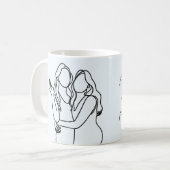 レズパーソナライズされたビアンのカップルのマッチング コーヒーマグカップ (正面左)