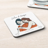 レズパーソナライズされたビアン コースター (左側)