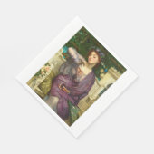 レズビアと彼女のスパロー（エドワード・ジョン・ポンターによる） スタンダードランチョンナプキン (角)