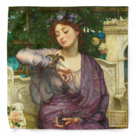 レズビアと彼女のスパロー（エドワード・ジョン・ポンターによる） バンダナ