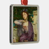 レズビアと彼女のスパロー(エドワード・ジョン・ポンターによる) メタルオーナメント (右)