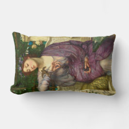 レズビアと彼女のスパロー（エドワード・ジョン・ポンターによる） ランバークッション
