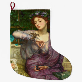 レズビアと彼女のスパロー（エドワード・ジョン・ポンターによる） ラージクリスマスストッキング