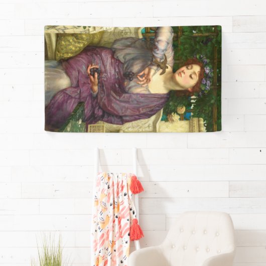 レズビアと彼女のスパロー(エドワード・ジョン・ポンターによる) 横断幕 (インサイチュ)