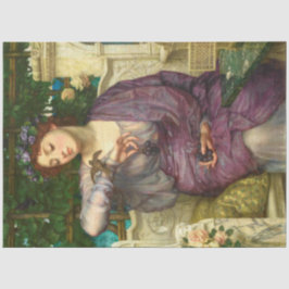 レズビアと彼女のスパロー（エドワード・ジョン・ポンターによる） 薄葉紙