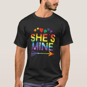 レズビアンおもしろいカップルのLGBTのマッチング Tシャツ