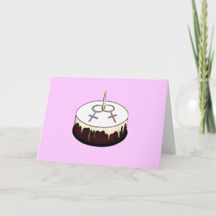レズビアンお誕生日ケーキ カード