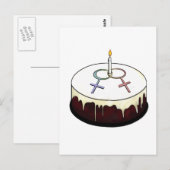 レズビアンお誕生日ケーキ ポストカード (正面/裏面)