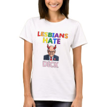 レズビアンがチンポ嫌いTシャツ