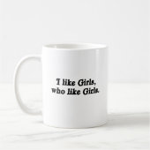 レズビアンが好きな女の子が好きです コーヒーマグカップ (左)