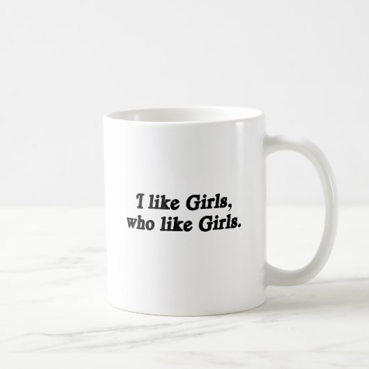 レズビアンが好きな女の子が好きです コーヒーマグカップ (右)