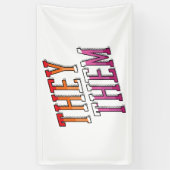 レズビアンが発音 横断幕 (縦)