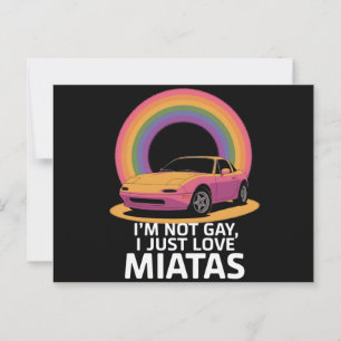 レズビアンじゃないただミアータが好き LGBT レインボー ポストカード