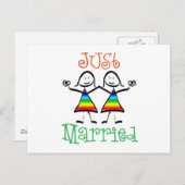 レズビアンたった今結婚しました 案内ポストカード (正面/裏面)