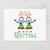 レズビアンたった今結婚しました 案内ポストカード (正面)