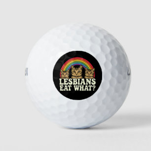 レズビアンって何を食べるの? ヴィンテージLGBTプライド月間ジョーク ゴルフボール