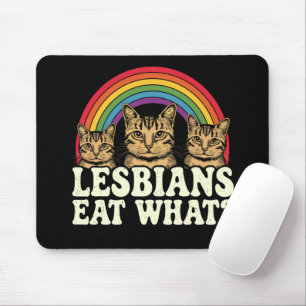 レズビアンって何食べるの?ヴィンテージLGBTプライド月間ジョーク マウスパッド