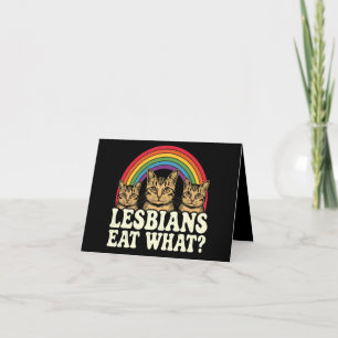 レズビアンって何食べるの? ヴィンテージLGBTプライド月間(Pride Month)パロディ カード