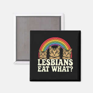 レズビアンって何食べるの? ヴィンテージLGBTプライド月間(Pride Month)パロディ マグネット