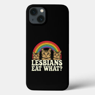 レズビアンって何食べるの? ヴィンテージLGBTプライド月間(Pride Month)風刺 iPhone 13ケース