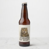 レズビアンって何食べるの？冗談でしょ ビールラベル (正面)