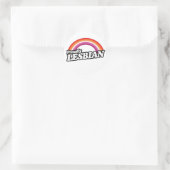 レズビアンであることを誇りにTシャツ ラウンドシール (バッグ)