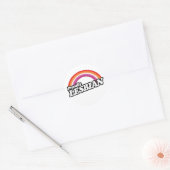 レズビアンであることを誇りにTシャツ ラウンドシール (封筒)