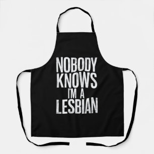 レズビアンであることを誰も知らない レズビアン プライド LBGT 冗談 エプロン