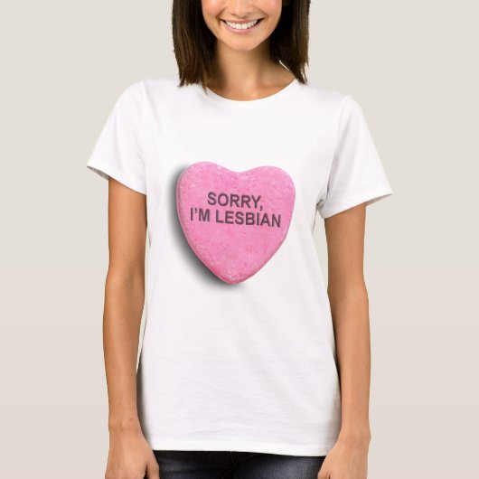 レズビアンですみません Tシャツ (正面)