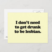 レズビアンになる飲必要はない ポストカード (正面/裏面)
