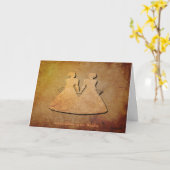 レズビアンのためのヴィンテージの質の結婚式の招待状 カード (黄色い花)