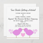 レズビアンのひな2人がヒッチ結婚を受ける 招待状 (正面/裏面)
