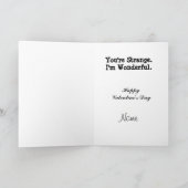 レズビアンのカップルの奇妙で及びすばらしい挨拶状 シーズンカード (内部)