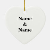 レズビアンのカップルアイコンクリスマスのオーナメントはカスタマイズ! セラミックオーナメント (裏面)