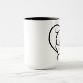 レズビアンのカップルアイコンマグ マグカップ (中央)