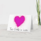 レズビアンのカード"愛"の詩の内部 カード (裏面)