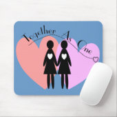 レズビアンのギフト"一緒に1個として" マウスパッド (マウス)