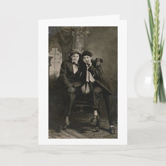 レズビアンのグリーティングカードとは似たヴィンテージカード カード (正面)