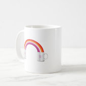 レズビアンのコーヒーデート コーヒーマグカップ (正面左)
