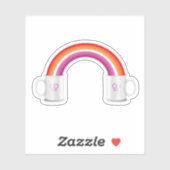 レズビアンのコーヒーデート シール (シート)