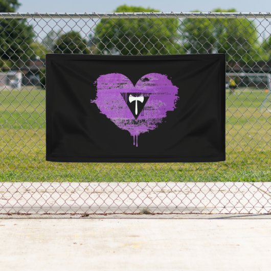 レズビアンのハート-レズビアン愛- 横断幕 (インサイチュ)