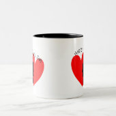 レズビアンのバレンタインのカード及びギフト ツートーンマグカップ (中央)